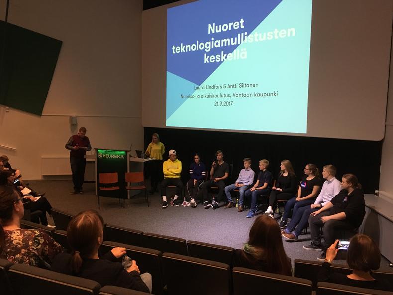 Vantaalaisten nuorten paneeli Heurekassa